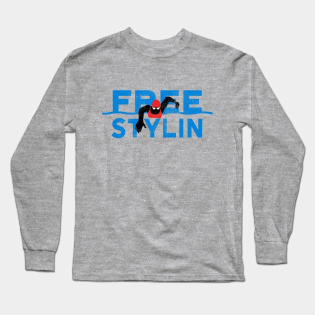 Freestylin Womens Swimming Long Sleeve T-Shirt by atomguy